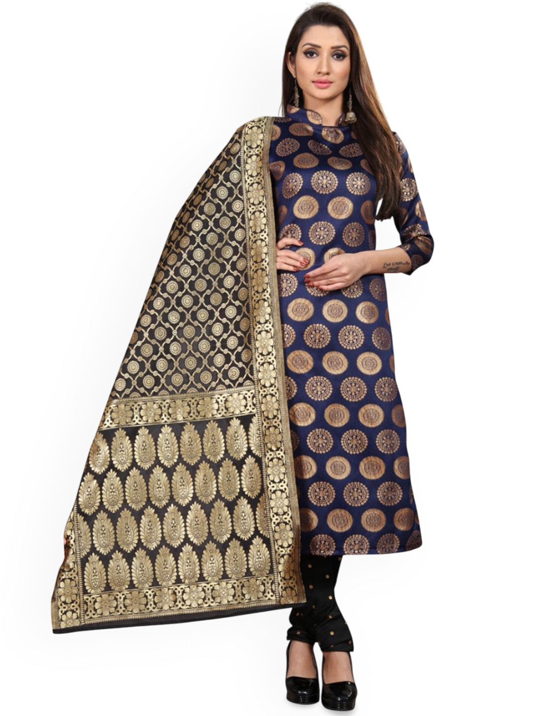 Moda Rapido Floral Woven Design Unstitched Dress Material