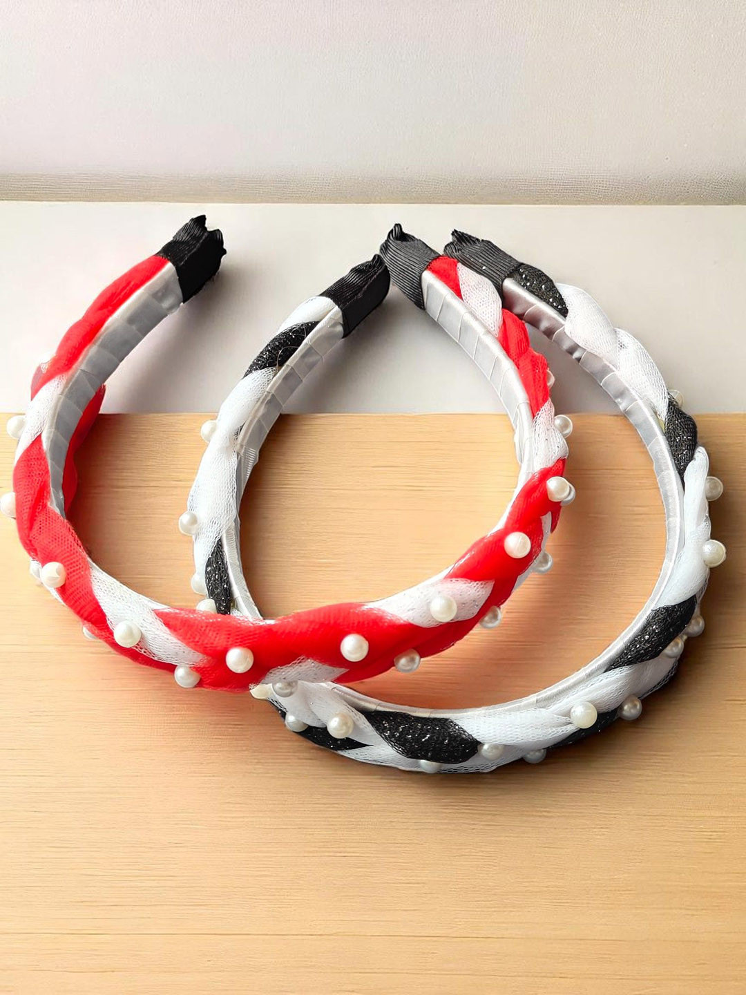LYTIX Set Of 2 Premium Embellished Assorted Hair Bands