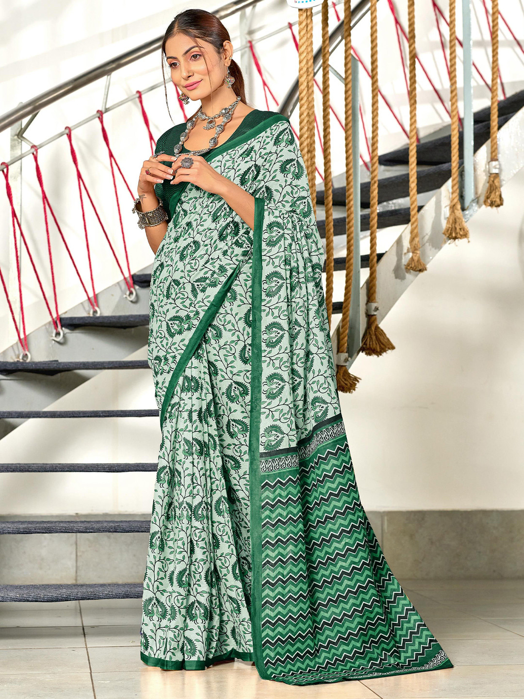 Pandadi Saree Printed Block Print Sarees