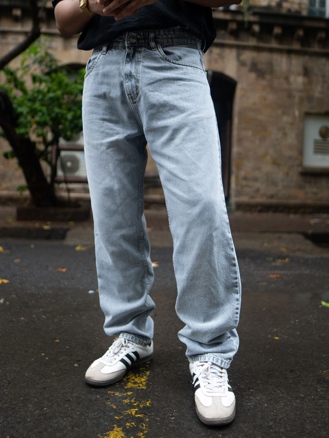 Powerlook Men Grey Baggy Fit Denim Jeans