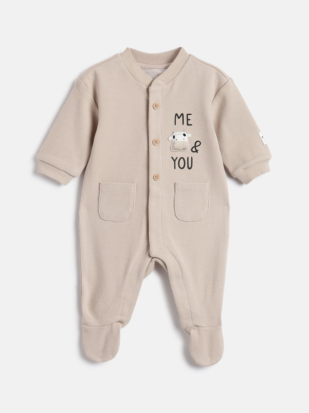 Chicco KidsTypography Printed Front Opening Babysuit