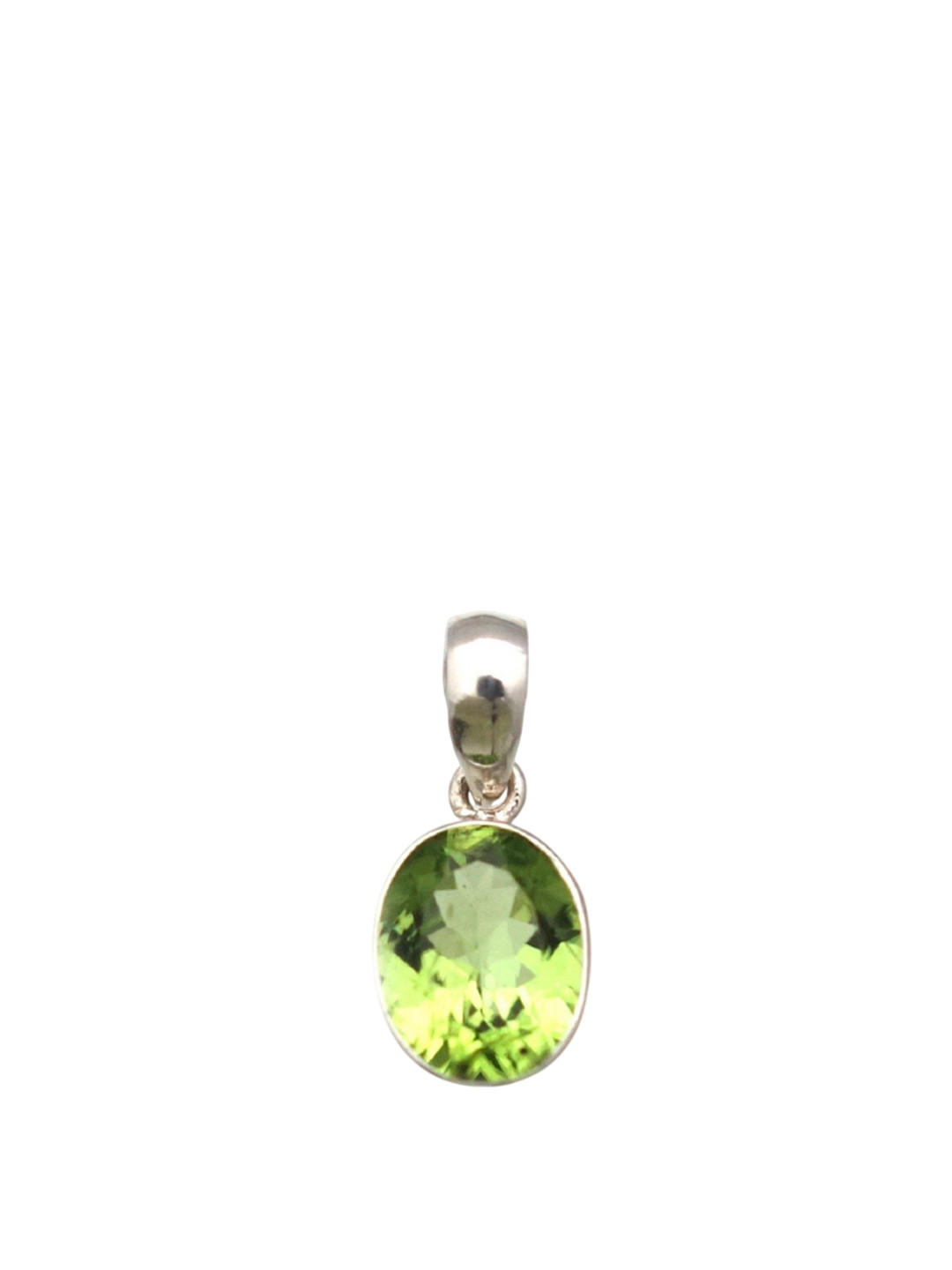 GenZcomplex Green Silver-Plated Oval Pendants