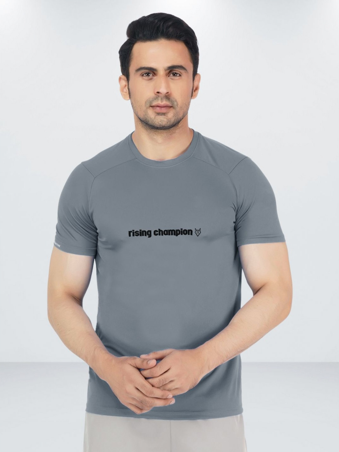 Body Mechanics Men Typography Printed Round Neck Muscle Fit T-shirt