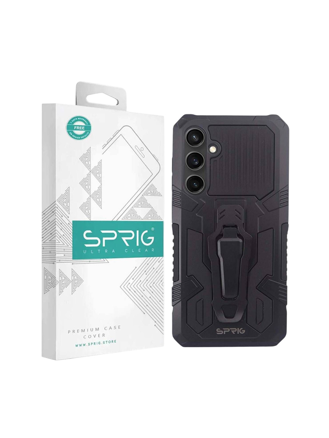 SPRIG Samsung Galaxy S24 5G Armor Case with Clip Back Cover