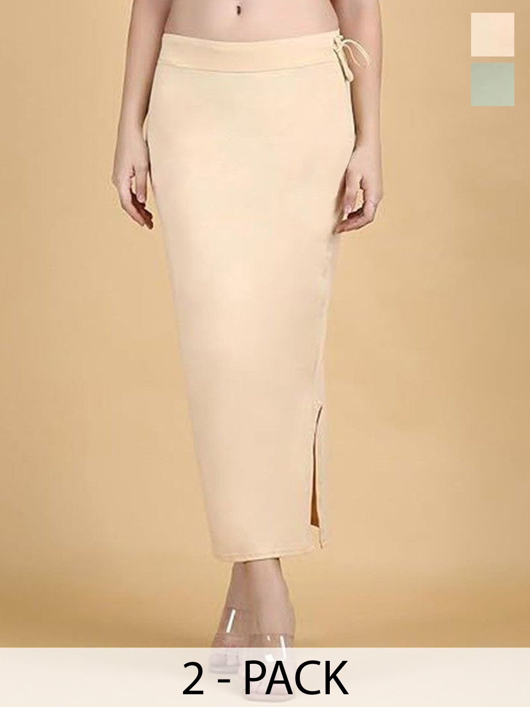 Klassik Pack Of 2 Mid-Rise Saree Shapewear