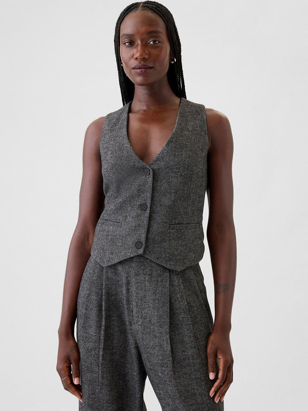 GAP Printed Slim Fit Waistcoat