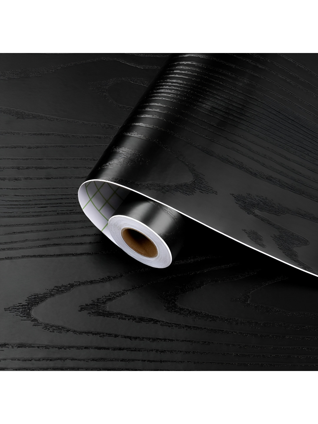 SUNBIRD Black Textured Self-Adhesive WaterproofWallpaper