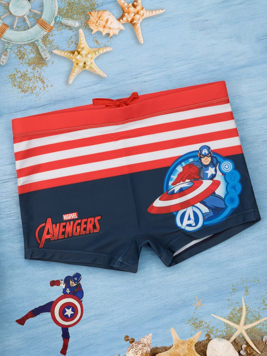 Yellow Bee Boys Disney Marvel Captain America Swim Shorts