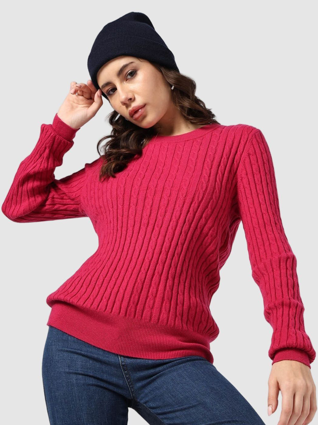 GAP Women Cable Knit Crew-Neck Pullover Cashsoft Sweaters