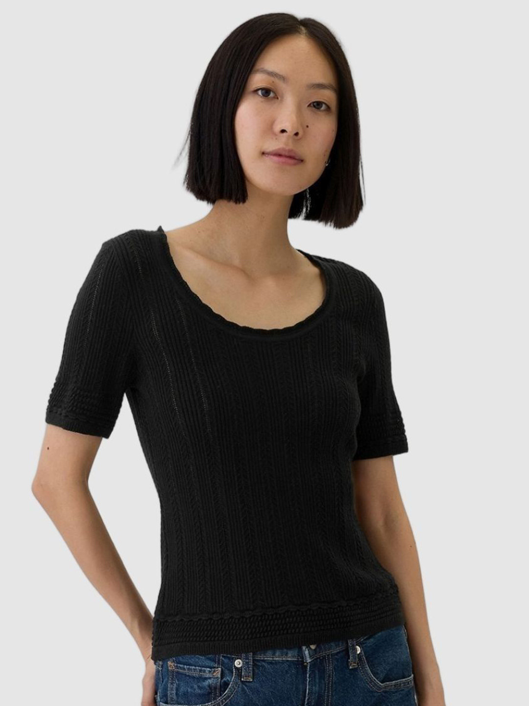 GAP Women Ribbed Slim-Fit Sweaters