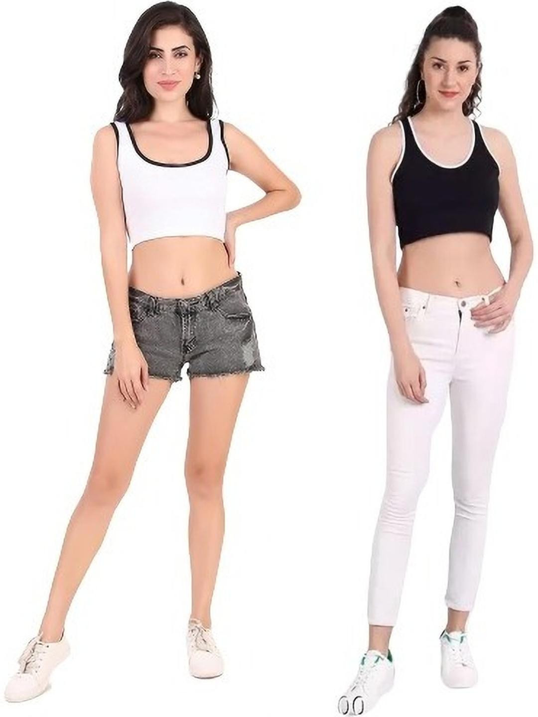 PINOVO Black Cotton Tops