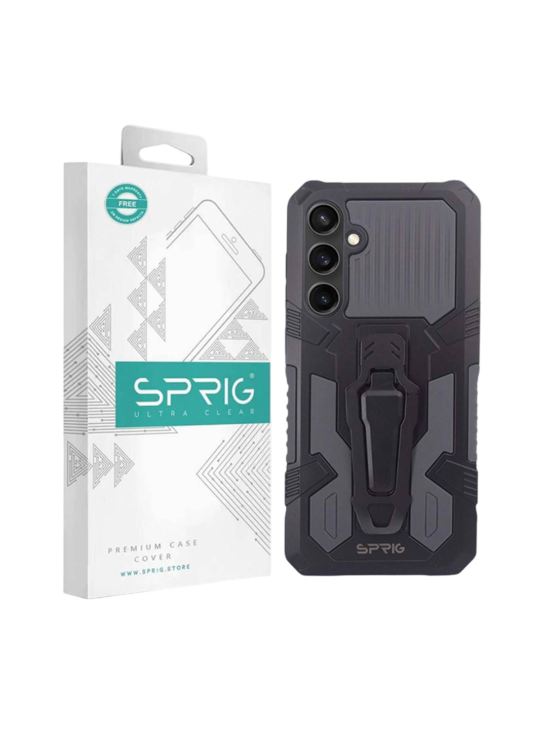 SPRIG Samsung Galaxy S24 5G Armor Case with Clip Back Cover