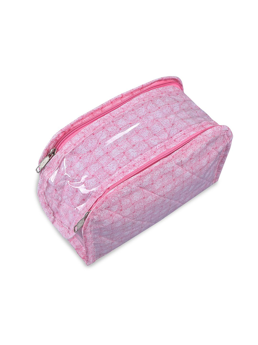Kuber Industries Pink PVC Laminated Jewellery Pouches Storage Kit Bag with Zip