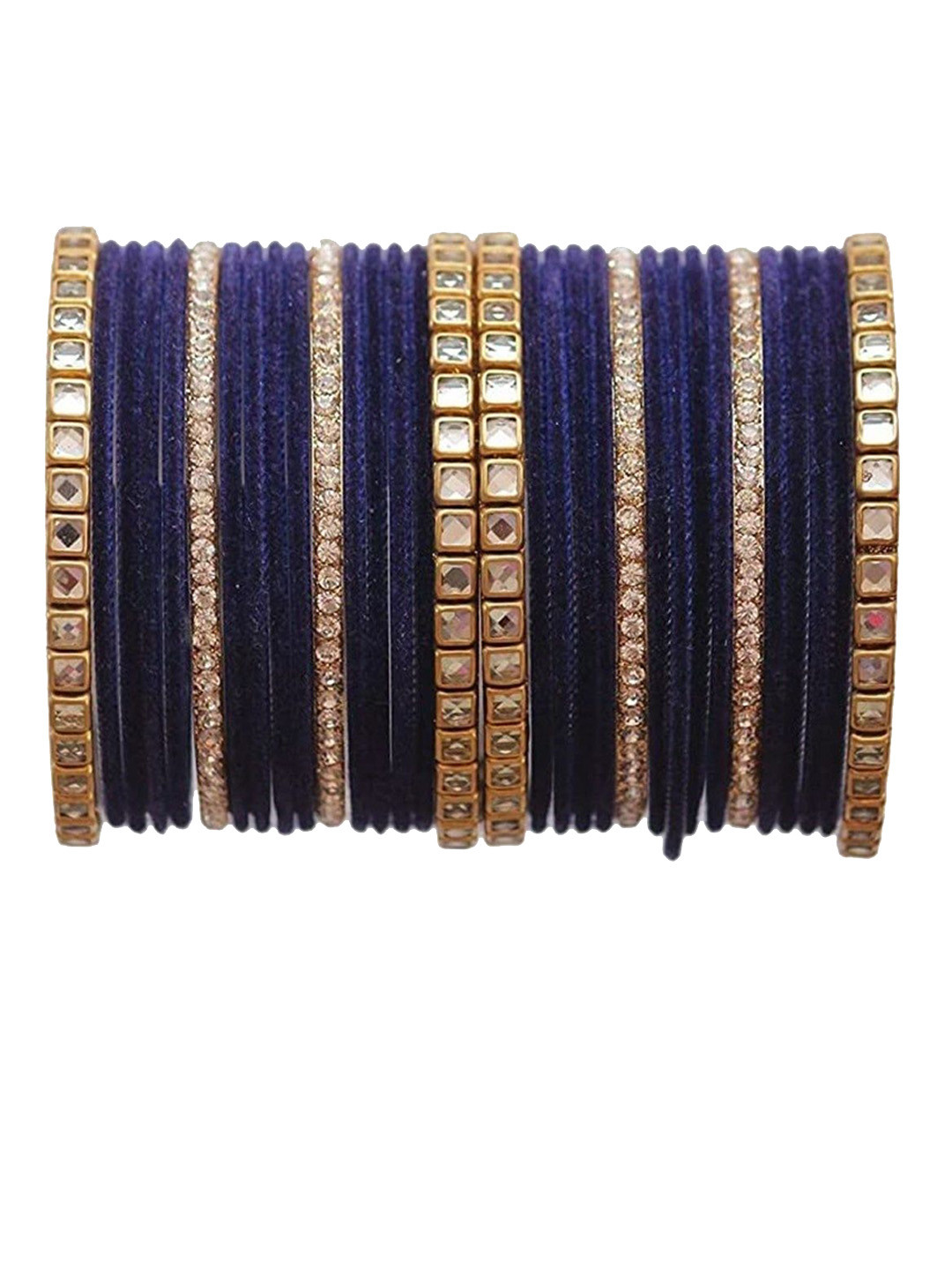 Guddan Set Of 32 Gold-Plated Zircona Bangles