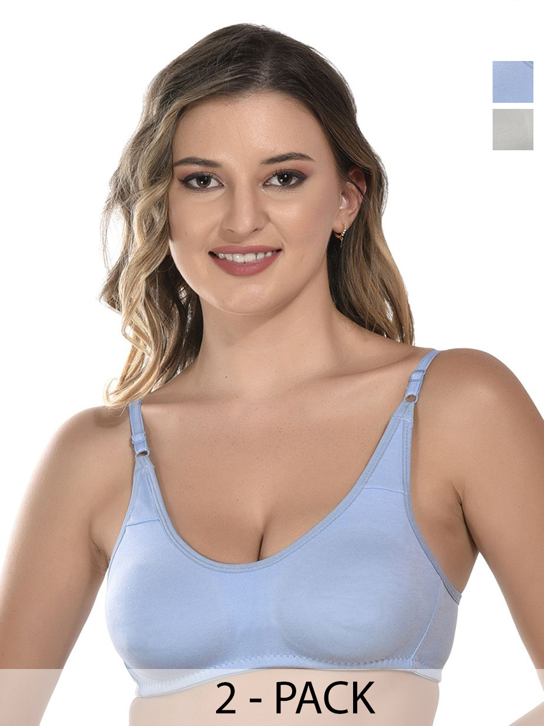 Viral Gir  Pack of 2  Solid Bra Medium Coverage