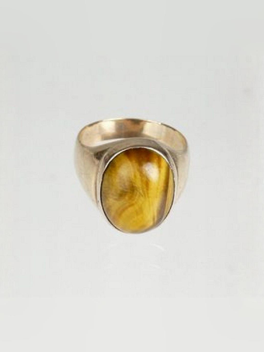 GenZcomplex Brown Copper Gold-Plated Crystals Finger Ring