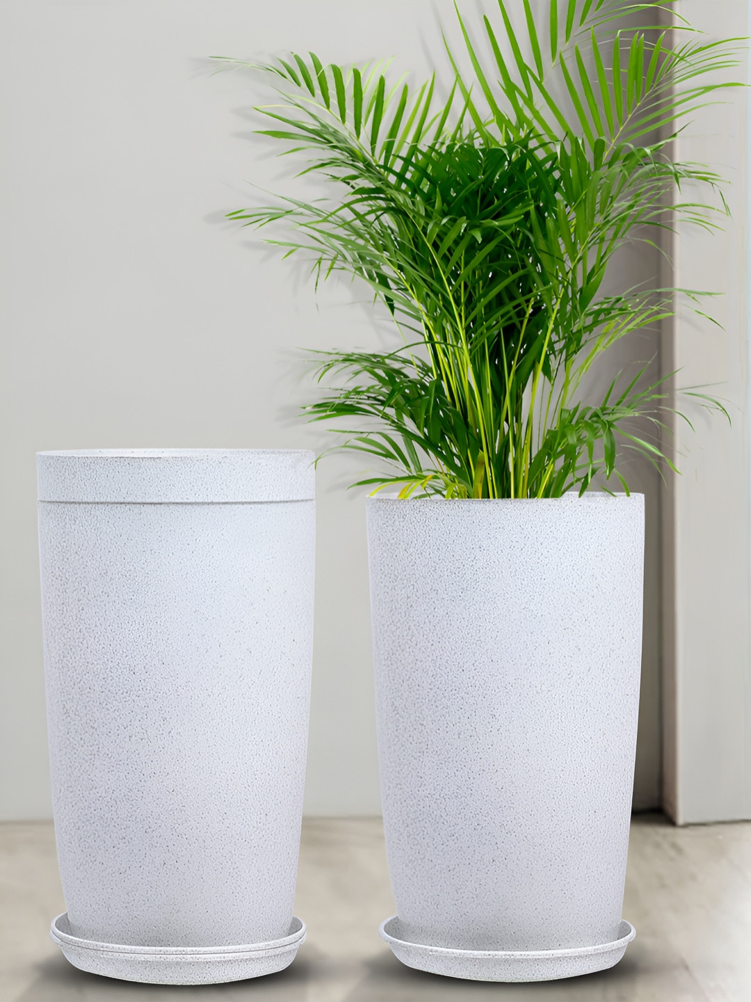 RUBOXA 3-Pcs Marble Emerald White UV-ProtectedPlanters