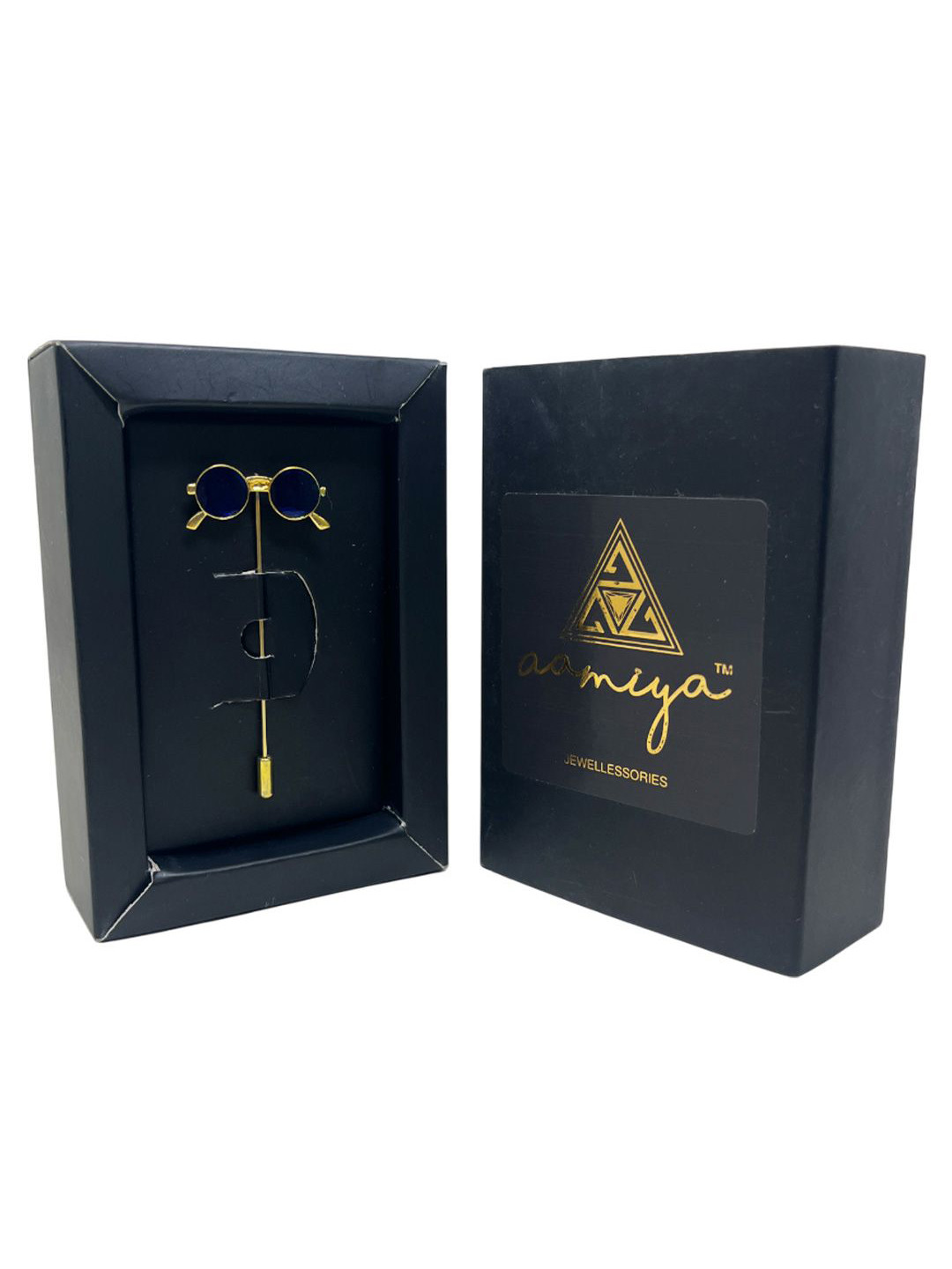 AAMIYA CREATIONS Gold Plated Sun Glasses Design Lapel Pin Brooch