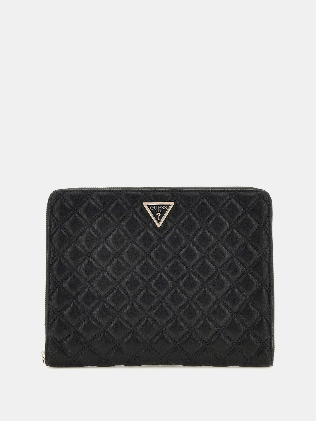 GUESS Women Textured Zip Detail Wallet with SIM Card Holder