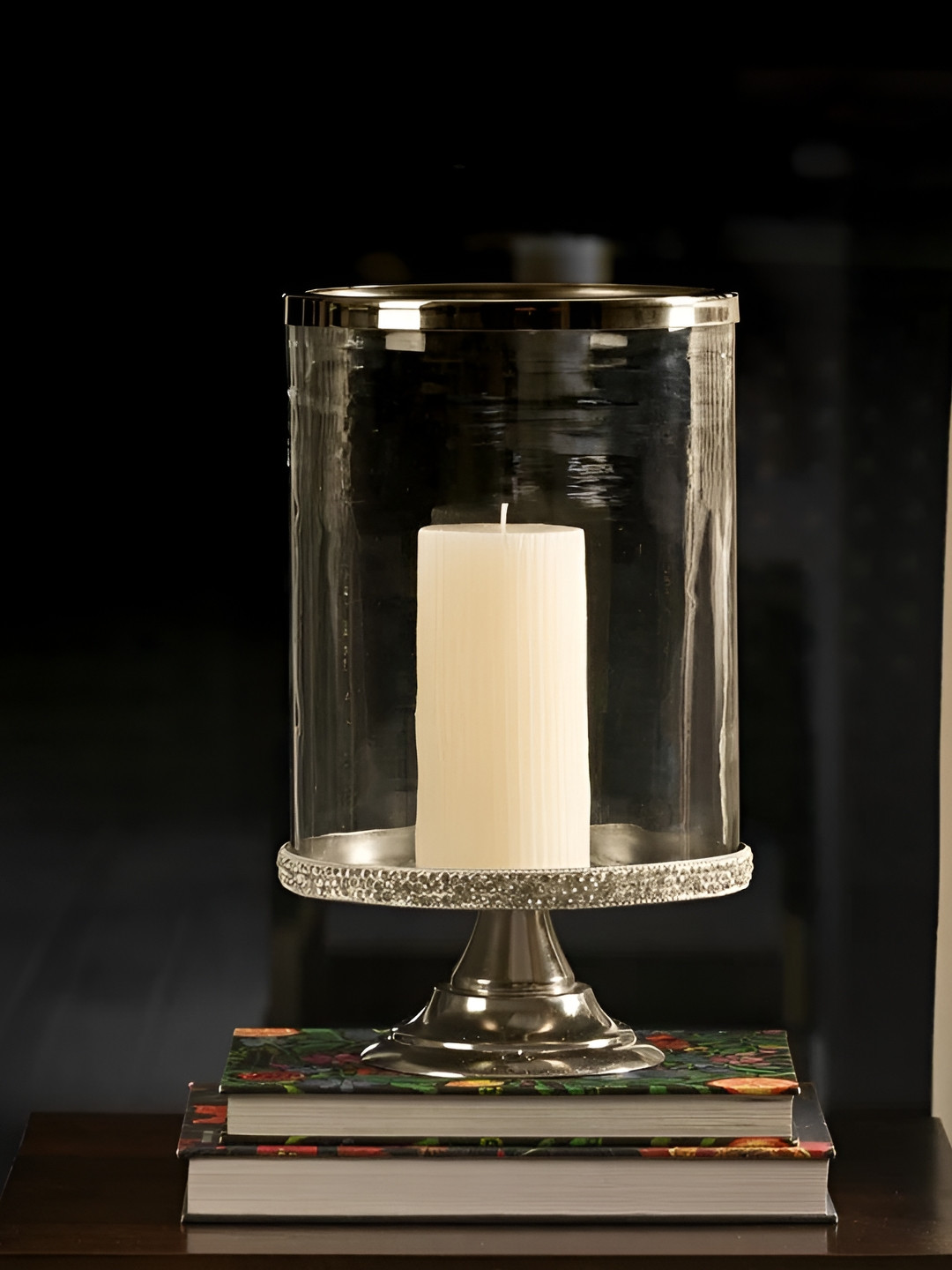 SITARRA LIVING Radiant Aura Transparent Glass Candle Holder