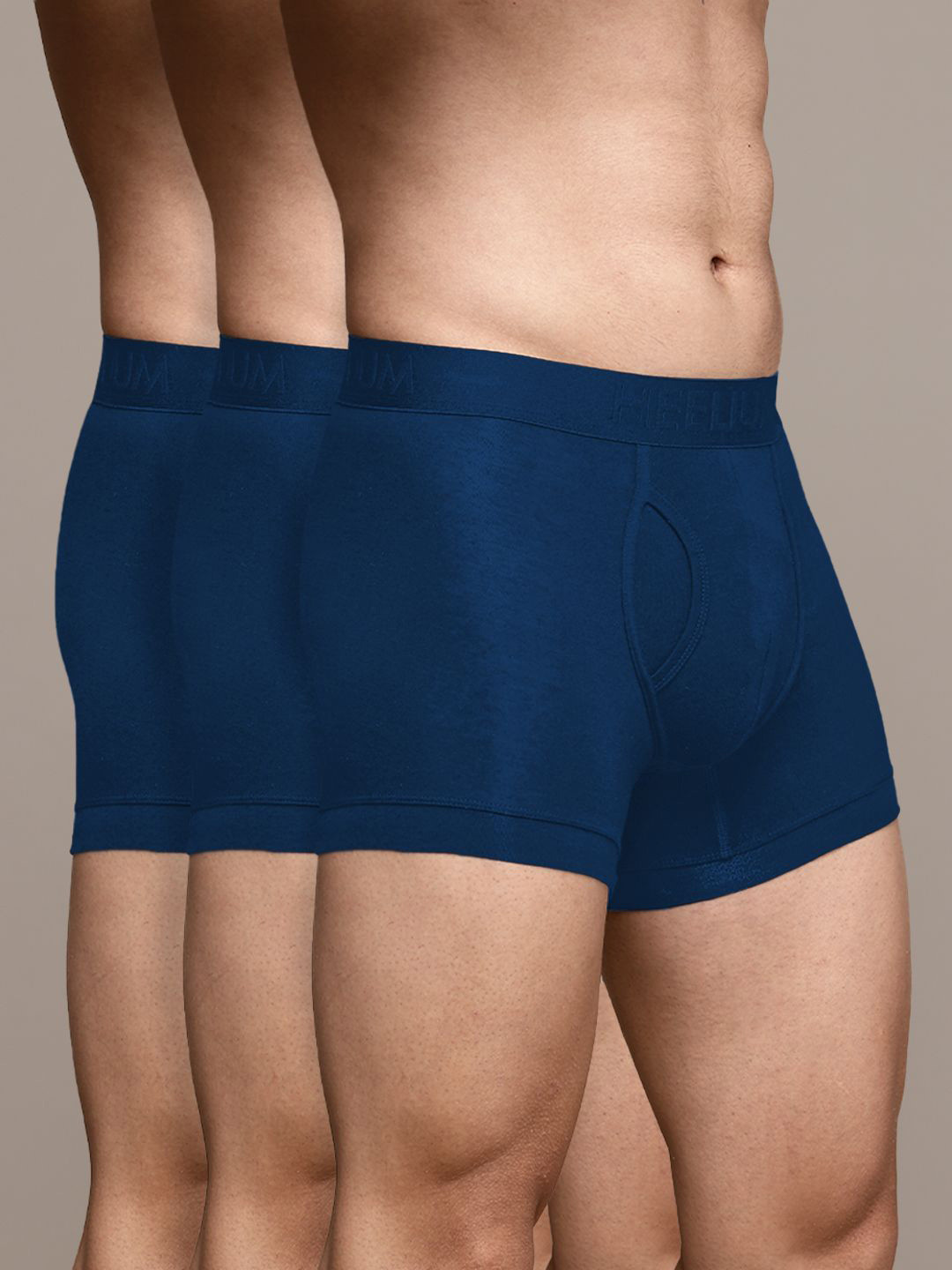 Heelium Pack Of 3 Mid-Rise Trunks DUP-P3-KEYHOLETRK-NB-S