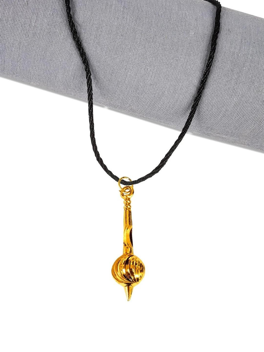 VANISHREE WORLD Gold-Plated Gada Shaped Brass Pendants