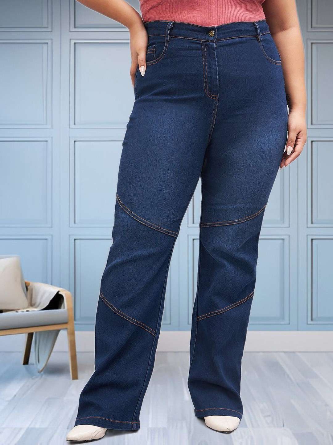 Sztori Women Flared High-Rise Light Fade Stretchable Jeans