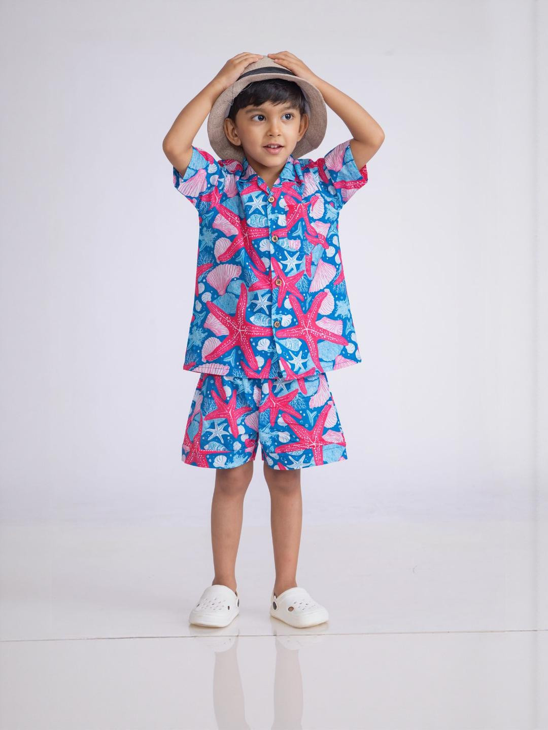 Boys Cotton Shirt & Shorts Set | Starfish