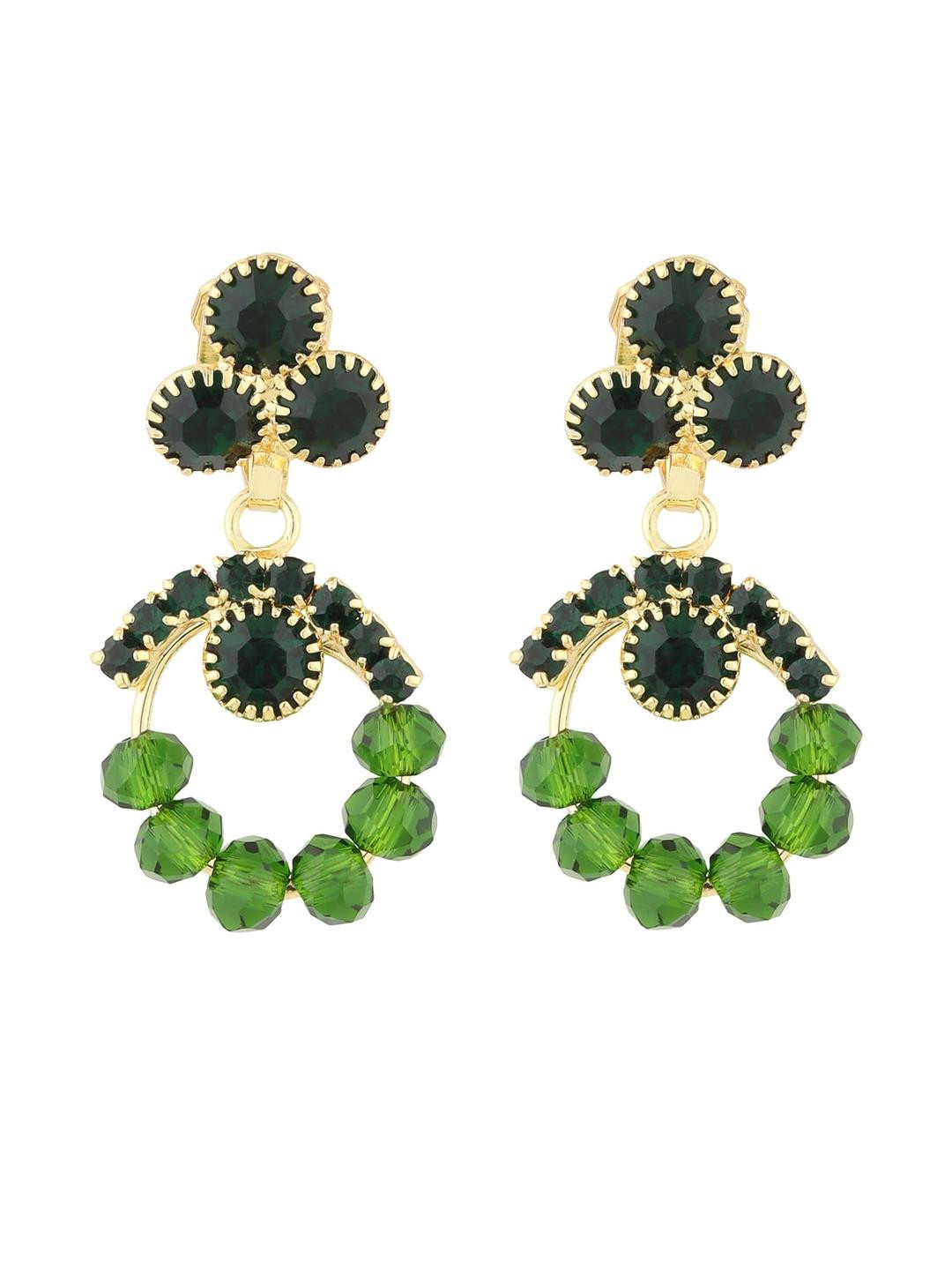 Ear Cuffs without Piercing Timeless and Classic Cuff Earrings for Women (G1020s) (Green)