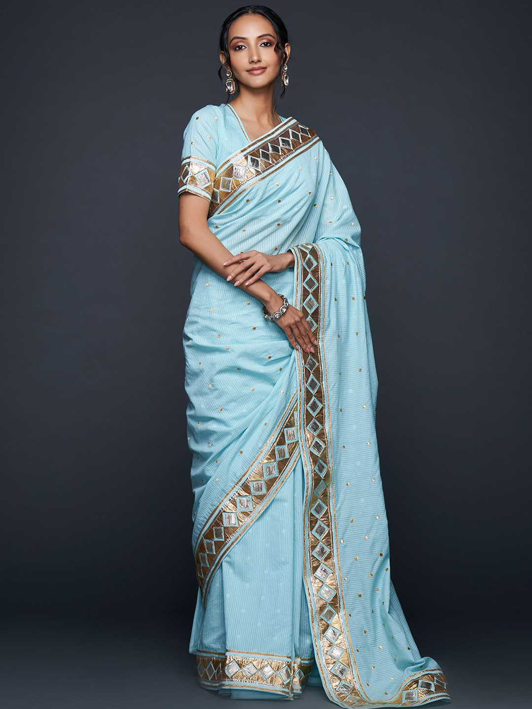 Gulabo by Abu Sandeep Embellished Gotta Patti Saree Blouse