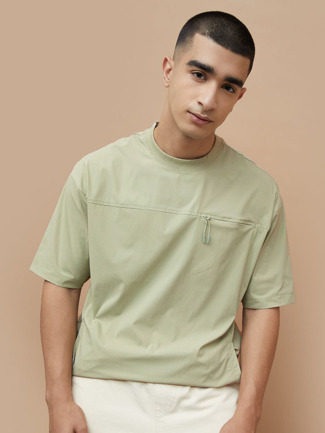 Bossini Drop-Shoulder Sleeves Cotton Oversized T-shirt