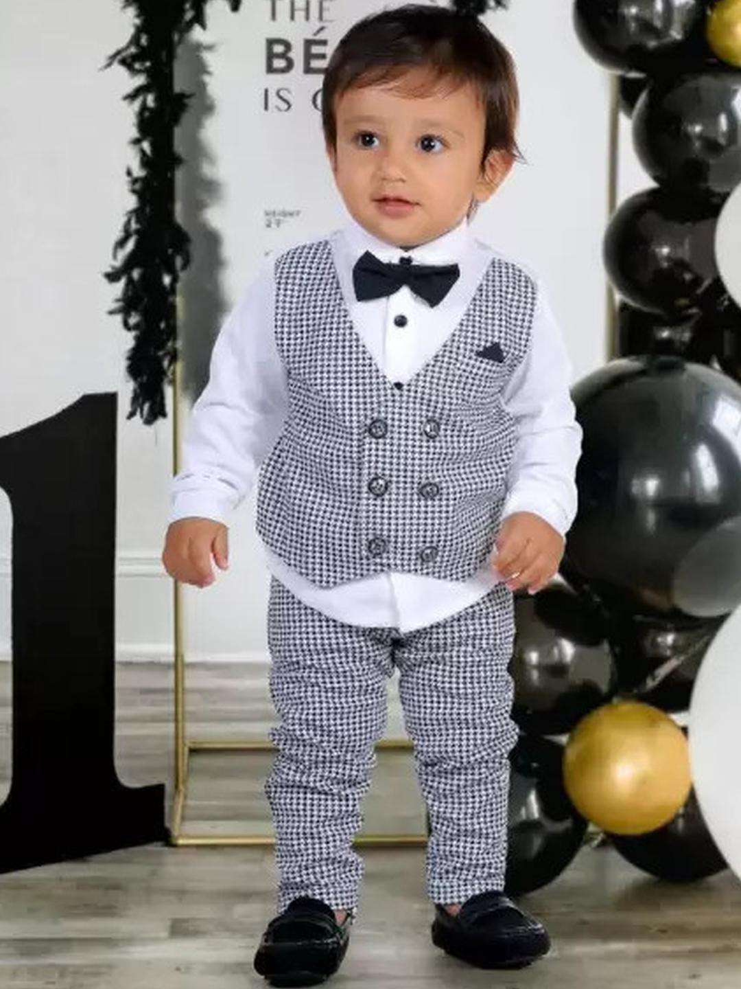 BELLIZA Kids Checked Shirt with Trousers