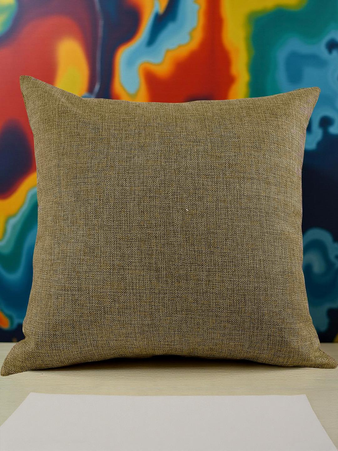 IVAZA Unisex Brown Cushion Covers Set of 1