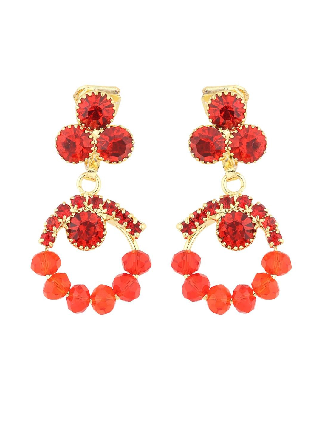 Ear Cuffs without Piercing Timeless and Classic Cuff Earrings for Women (G1020s) (Red)