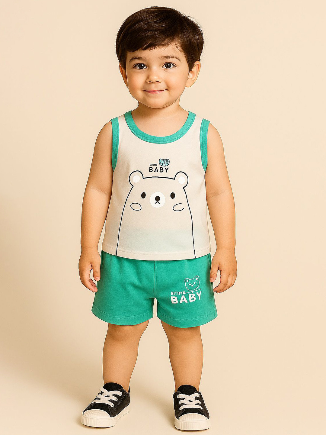 BAESD Kids Printed T-shirt with Shorts