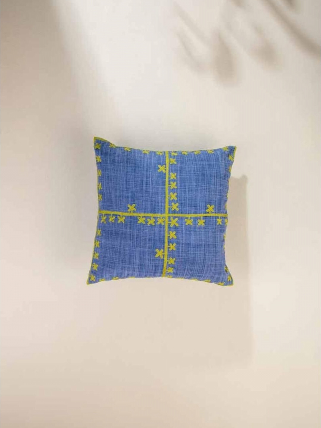 FREEDOM TREE Blue Abstract Square Cushion Covers