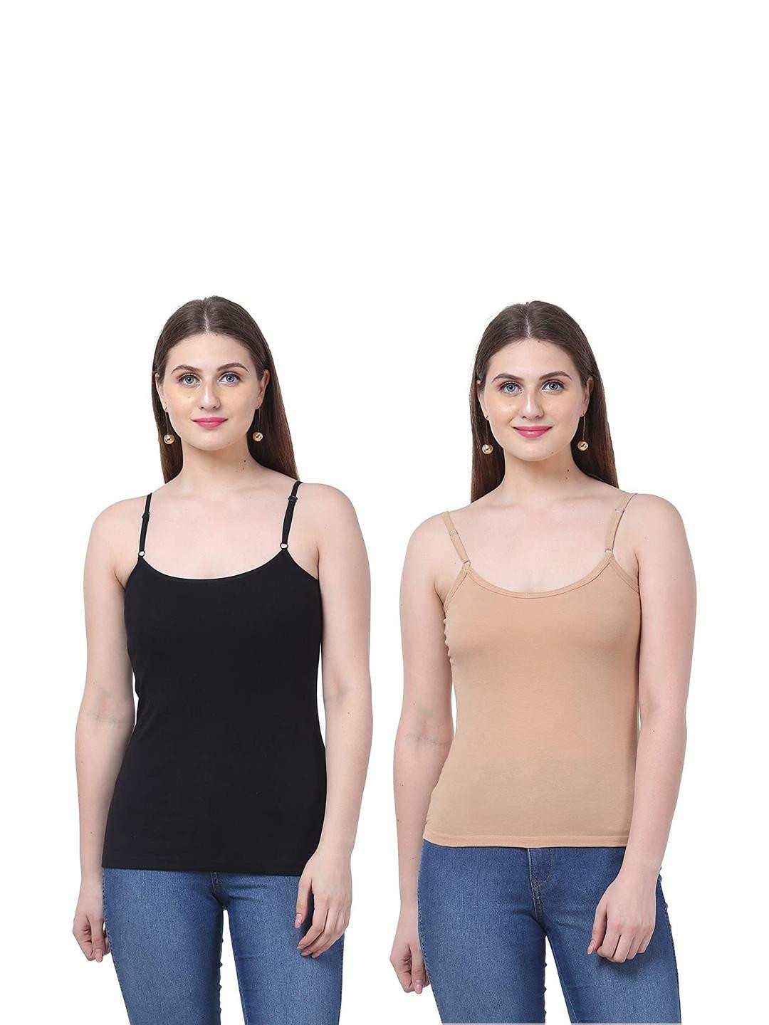 SAJATA Women Sleeveless Camisole - Pack Of 2