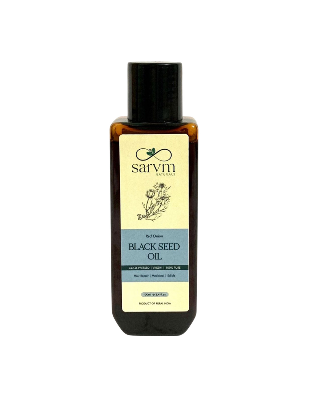 Sarvm Naturals 100% Natural Red Onion Blackseed Oil - 100 ml