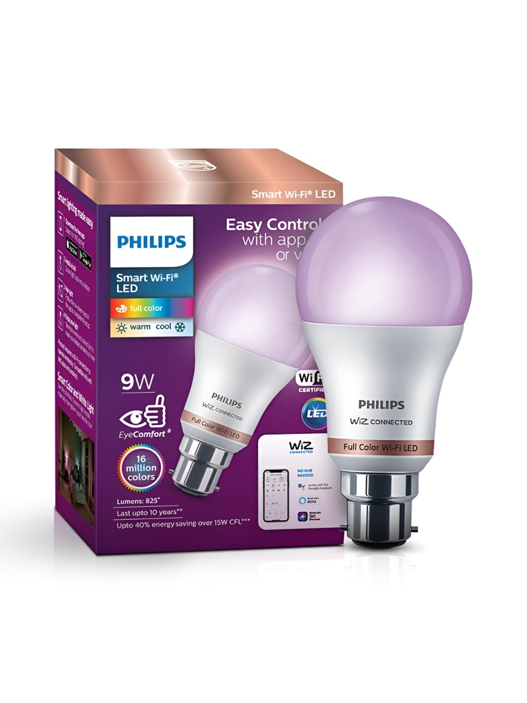 Philips LED Bulb 9W Full Colour WIFI B22 Gen3 Smart Light