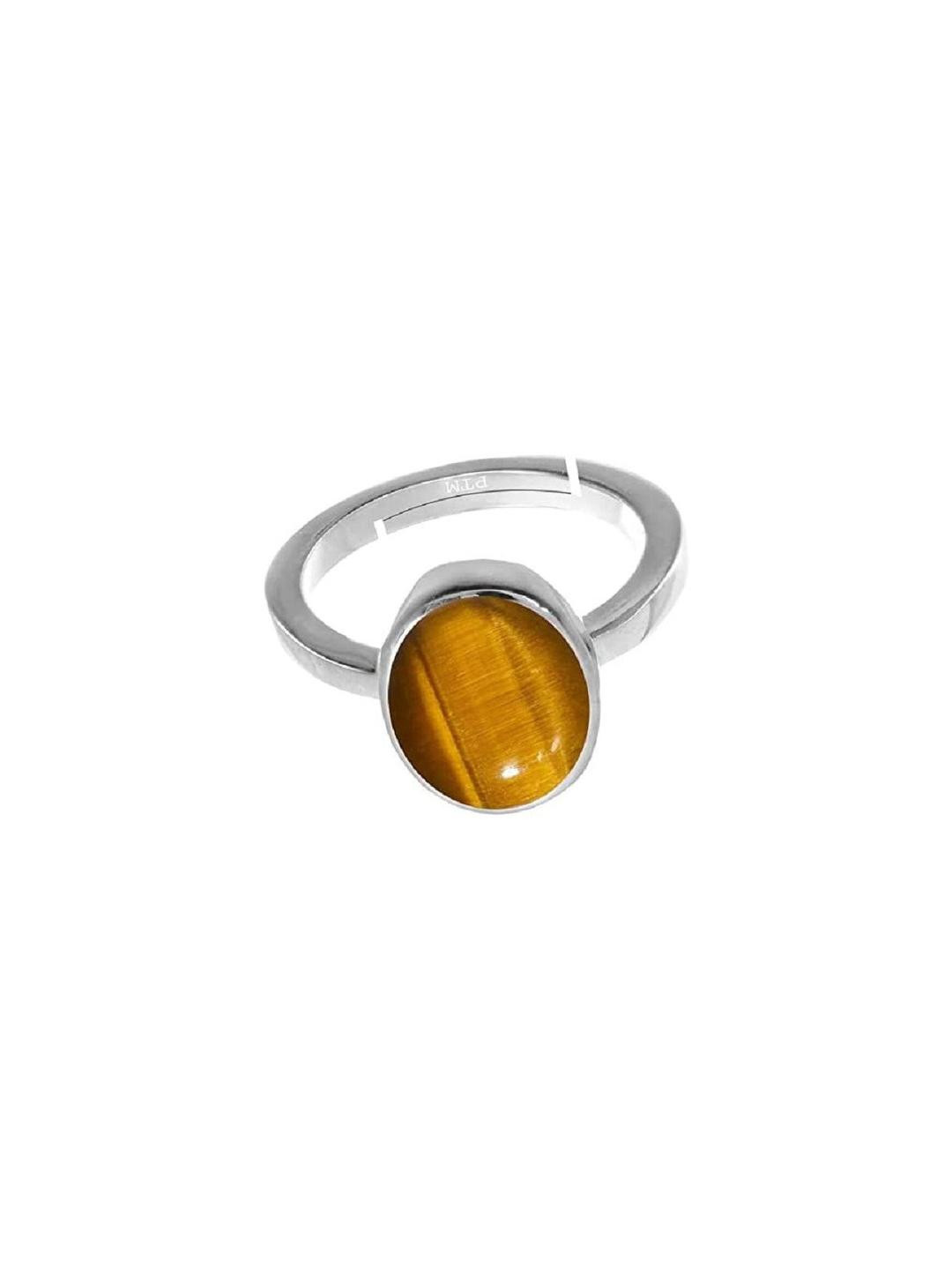 GenZcomplex Brown Earth Mined Tiger Eye Gemstone Finger Ring