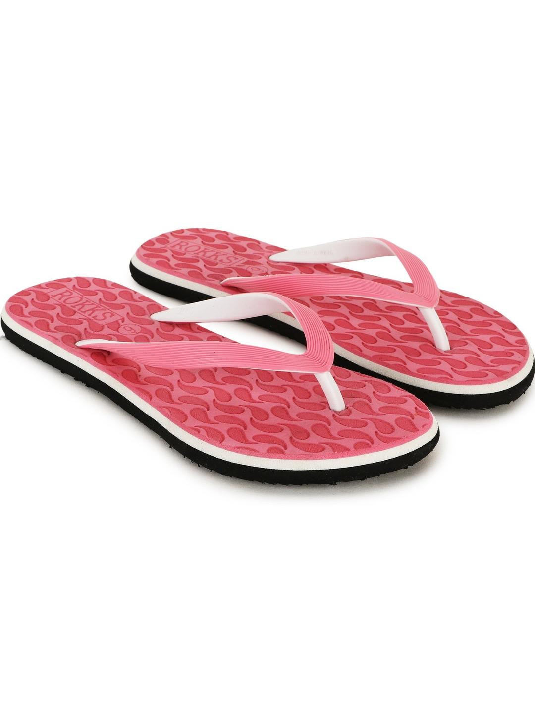 ROKKS Women Rubber Thong Flip-Flops