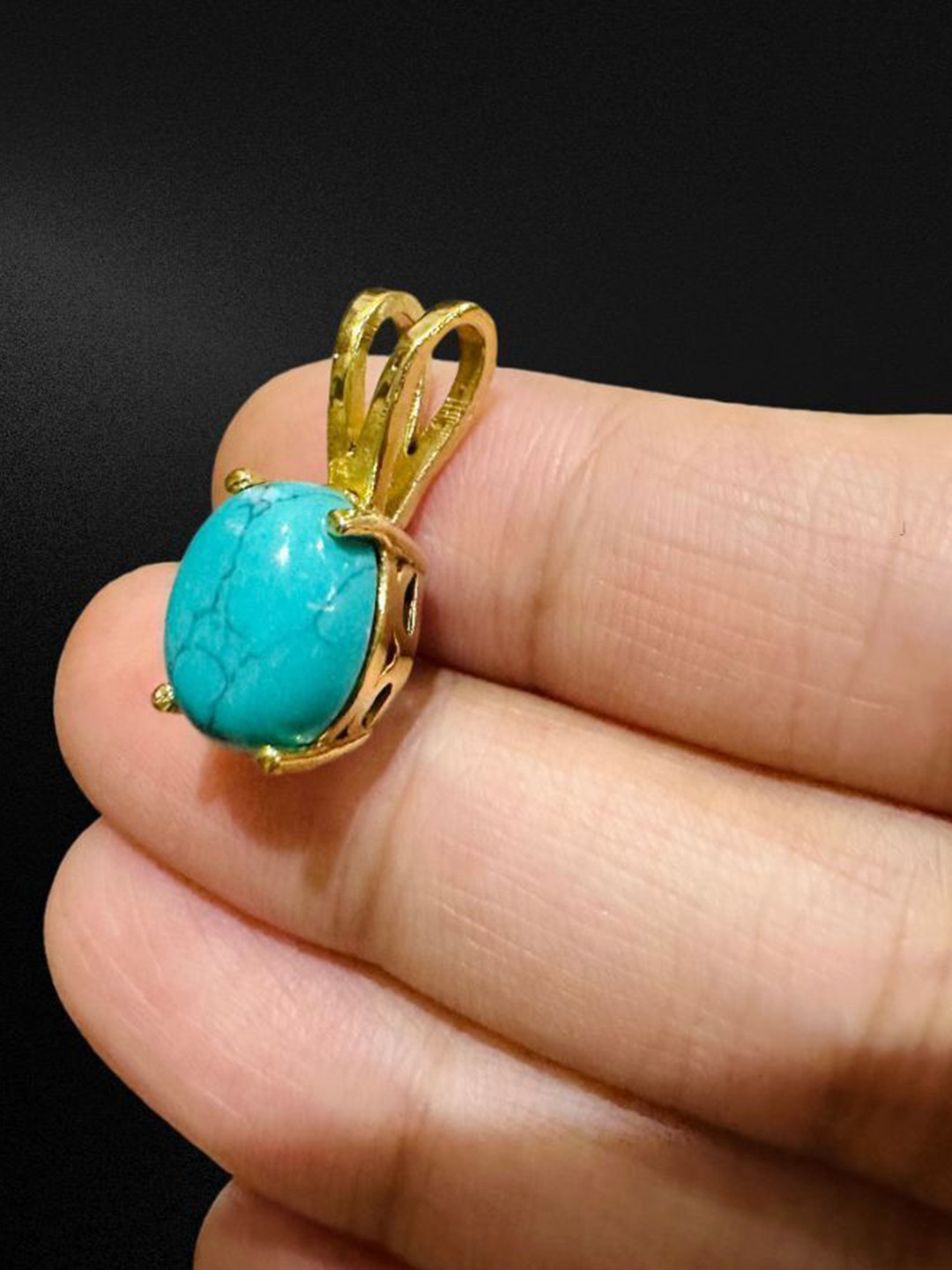 GenZcomplex Gold-Plated Turquoise Pendant