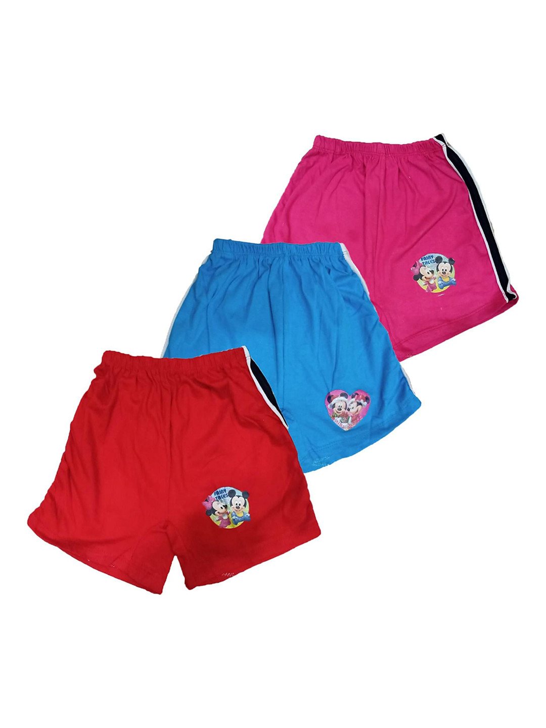 NEW TRINATH HOSIERY Boys Cotton Pack Of 3 Printed Mickey Mouse Shorts
