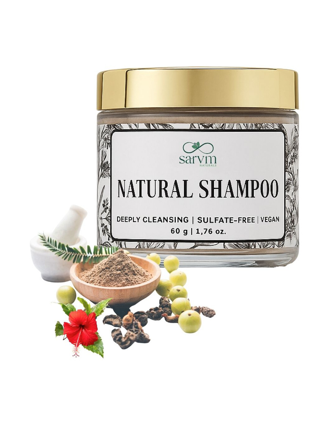 Sarvm Naturals Deeply Cleansing Natural Shampoo- 50 g