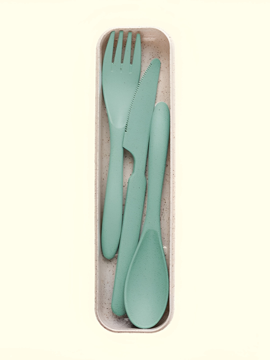 IRIDA NATURALS Pack of 1 Unbreakable Wheat Straw Cutlery Set