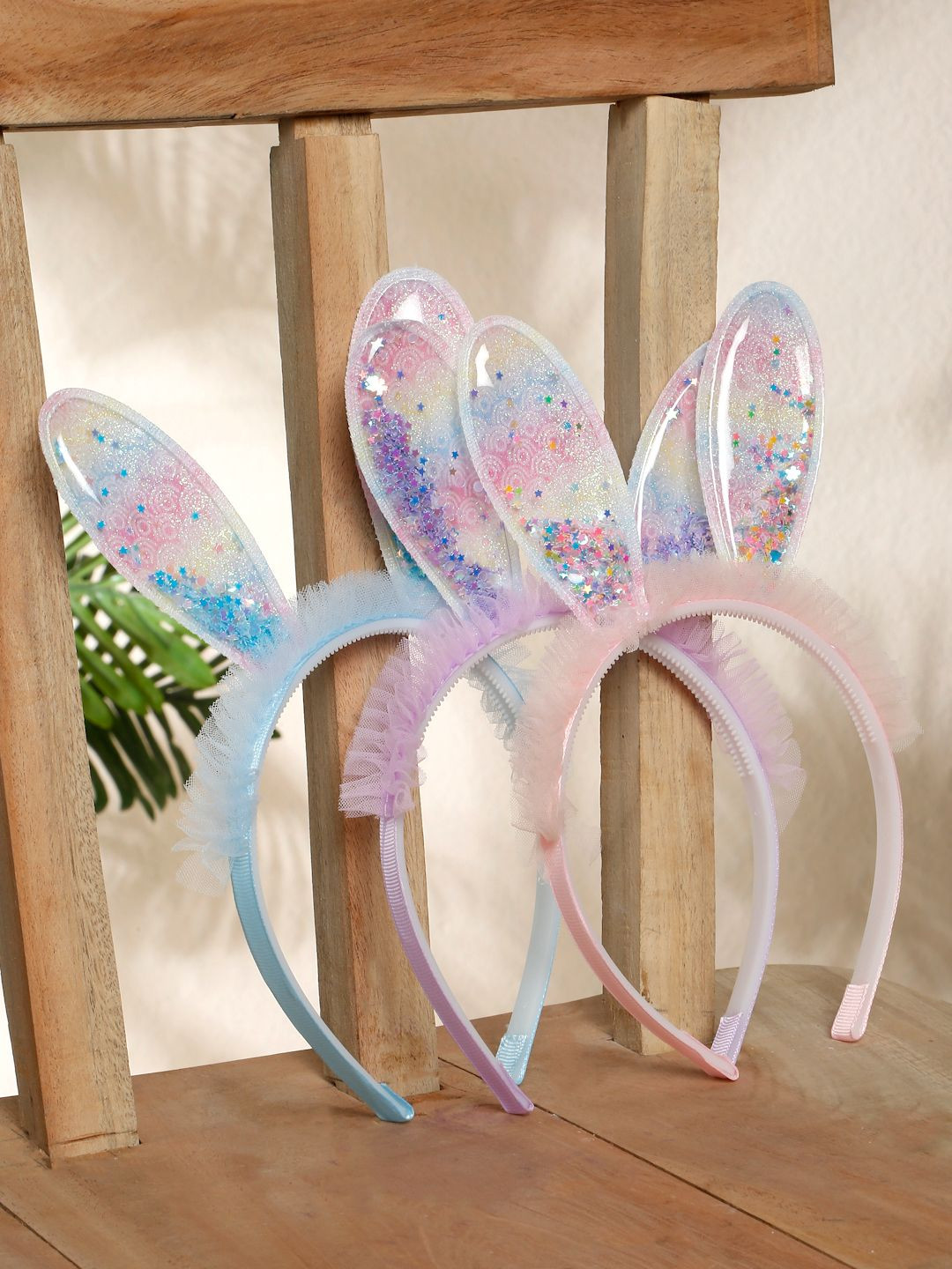 Stoln Girls Set of 3 Bunny Sequins Embellished Hairband