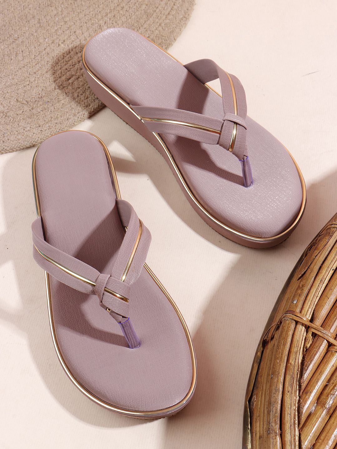 SUKUN Women Knot-Detail Slip-On Open Toe Platform Heels