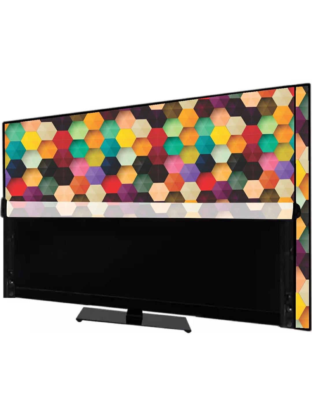 MOGNE FAB PVC Dustproof and Waterproof Printed LED TV Cover 55 Inch (Multicolor)