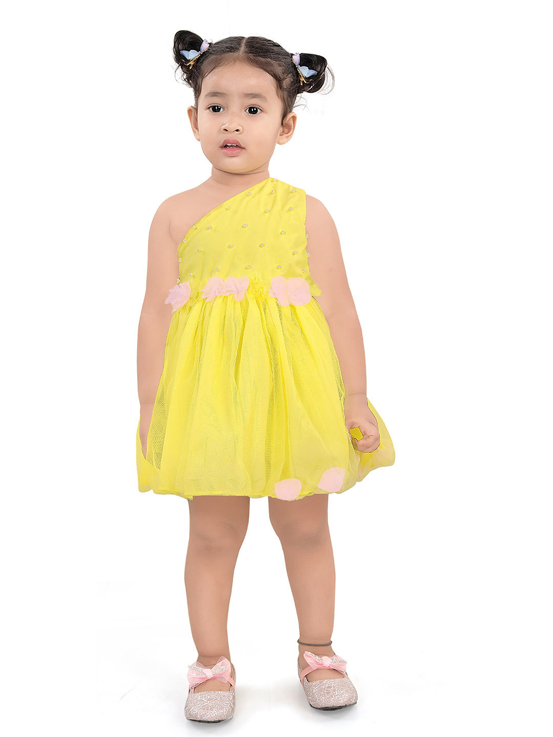 Pragya Exclusive Girls One Shoulder Fit & Flare Dress