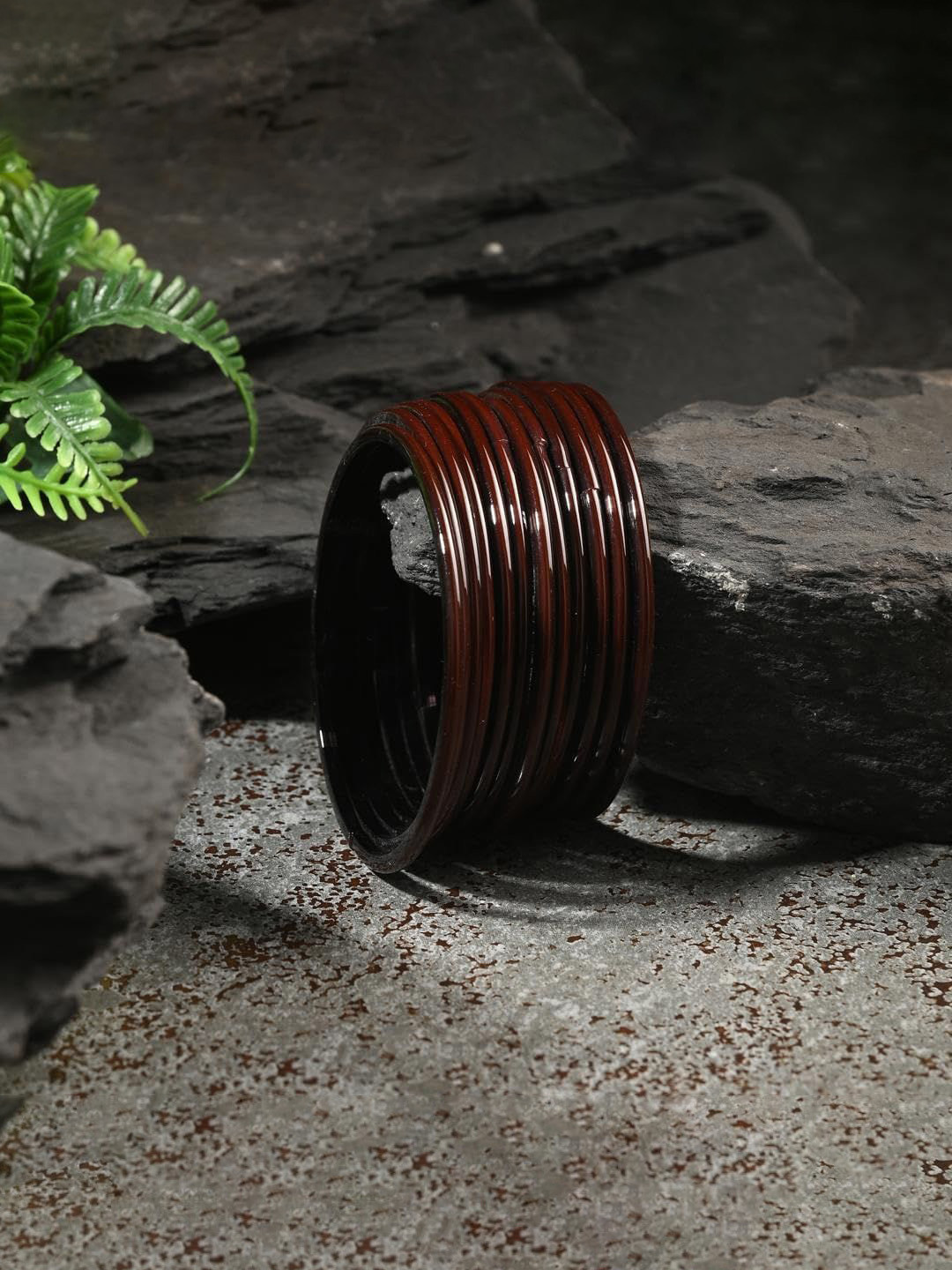 1ST TIME Set Of 12 Glass Bangles